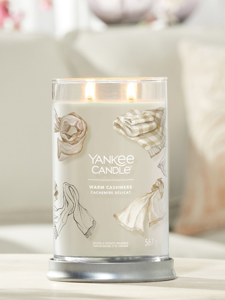 Yankee Candle No Colour Signature Tumbler Scented Candle, Warm Large Cashmere - Image 1 of 3
