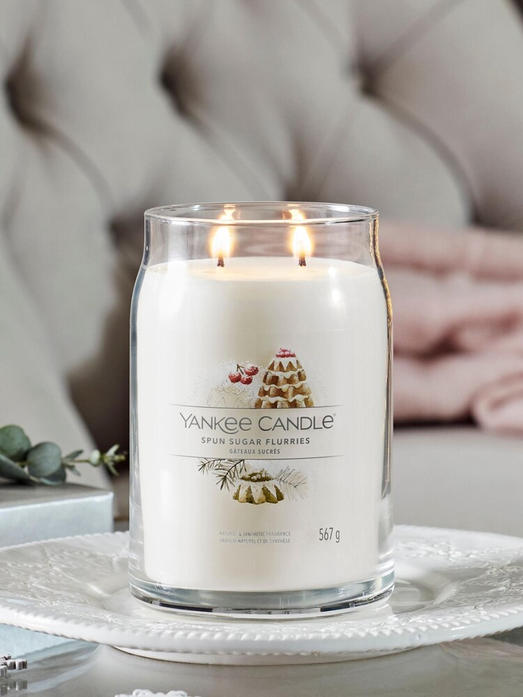 Yankee Candle Signature Large Jar Scented Candle, Spun Sugar Flurries - Image 1 of 4