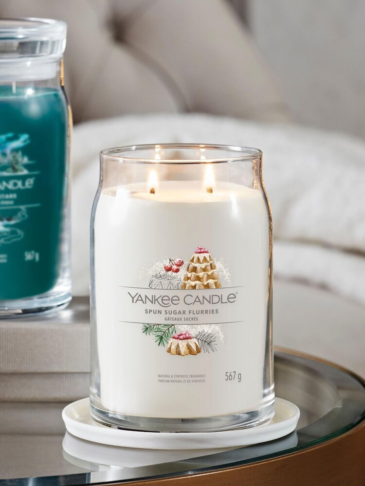 Yankee Candle Signature Large Jar Scented Candle, Spun Sugar Flurries - Image 2 of 4
