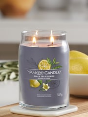 Yankee Candle Signature Large Jar Scented Candle, Black Tea & Lemon - Image 1 of 2