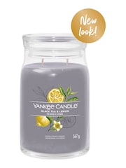 Yankee Candle Signature Large Jar Scented Candle, Black Tea & Lemon - Image 2 of 2