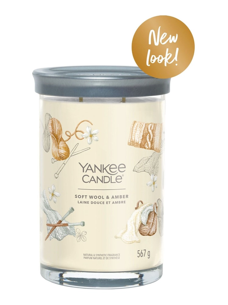 Yankee Candle Signature Large Tumbler Scented Candle, Soft Wool Amber - Image 2 of 3