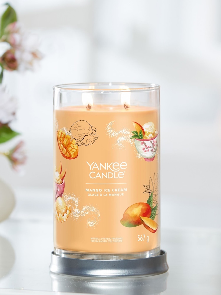 Yankee Candle Signature Large Tumbler Scented Candle, Mango Ice Cream - Image 3 of 3