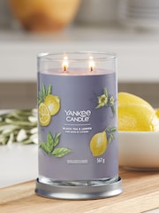 Yankee Candle Signature Large Tumbler Scented Candle Black Tea Lemon - Image 1 of 2
