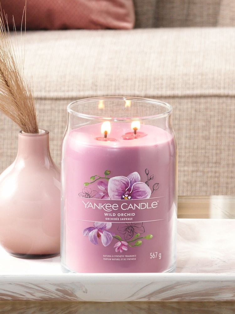 Yankee Candle Signature Large Jar Scented Candle, Wild Orchid - Image 1 of 4