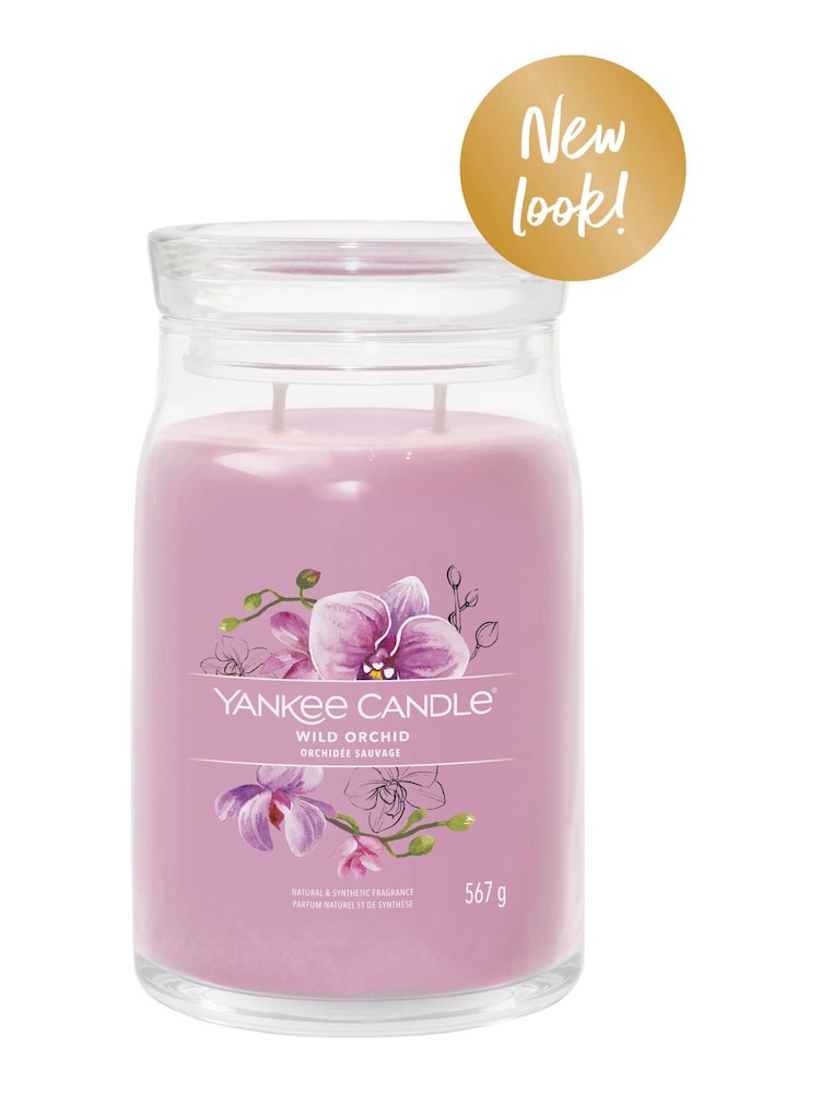 Yankee Candle Signature Large Jar Scented Candle, Wild Orchid - Image 4 of 4