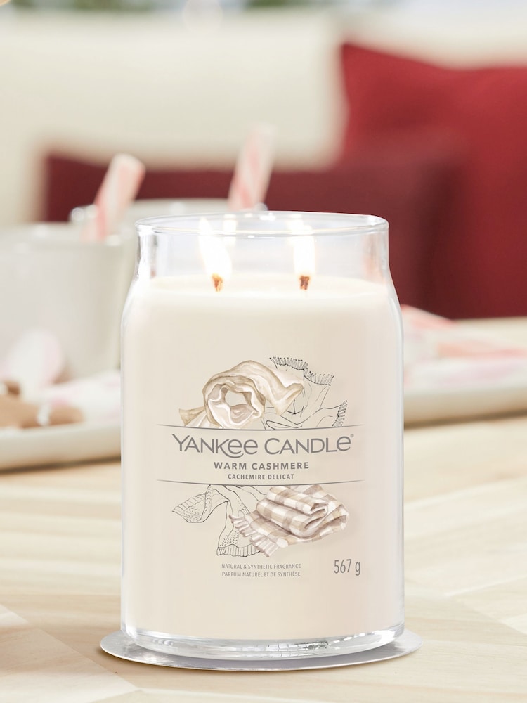 Yankee Candle No Colour Signature Large Jar Scented Candle, Warm Large Cashmere - Image 3 of 3