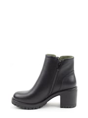 Heavenly Feet Ladies Vegan Friendly Ankle Black Boots - Image 2 of 4