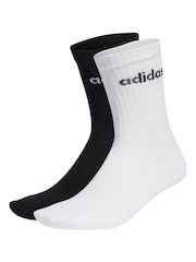 adidas Grey Linear Crew Cushioned Socks 3 Pack - Image 6 of 6