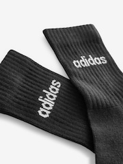 Черный - Adidas Linear Crew Cushioned Socks 3 Pack - Image 3 of 4
