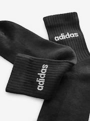 Черный - Adidas Linear Crew Cushioned Socks 3 Pack - Image 4 of 4
