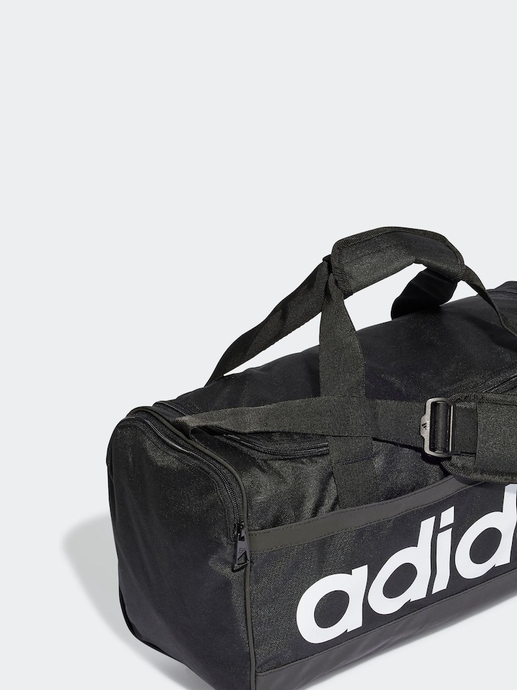 adidas Black Medium Essentials Linear Duffel Bag - Image 1 of 5