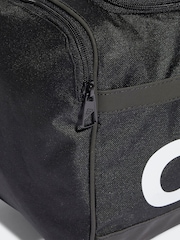 adidas Black Medium Essentials Linear Duffel Bag - Image 4 of 5