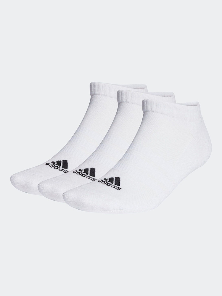 Weiß - adidas Niedrige, gepolsterte Socken im 3er-Pack - Bild 1 von 4 Weiß - adidas Niedrige, gepolsterte Socken im 3er-Pack - Bild 1 von 4