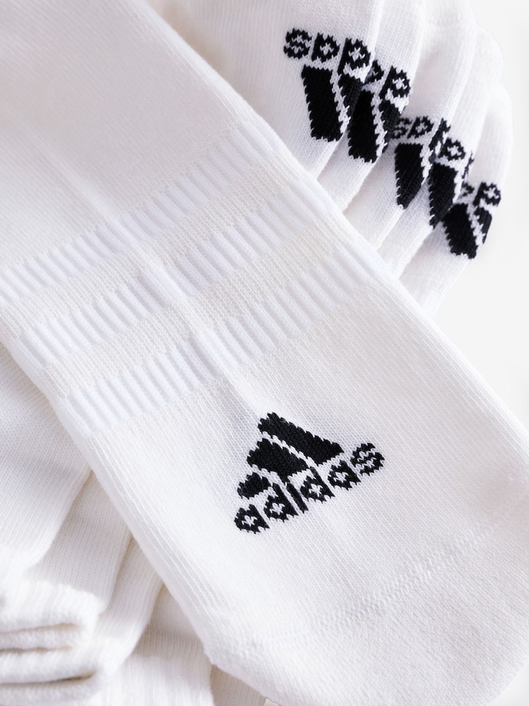 Weiß - adidas Niedrige, gepolsterte Socken im 3er-Pack - Bild 2 von 4 Weiß - adidas Niedrige, gepolsterte Socken im 3er-Pack - Bild 2 von 4