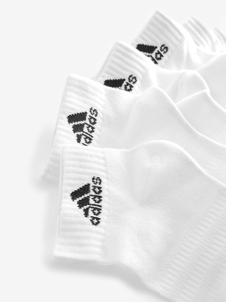 adidas White Thin And Light Ankle Socks 3 Pairs - Image 4 of 4