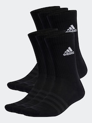 adidas Dark Black Cushioned Crew Socks 6 Pack - Image 1 of 4