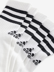 adidas Dove White 3-Stripe Crew Length Socks 3 Pack - Image 5 of 5