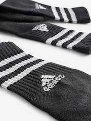 adidas Black 3-Stripe Crew Length Socks 3 Pack - Image 4 of 4