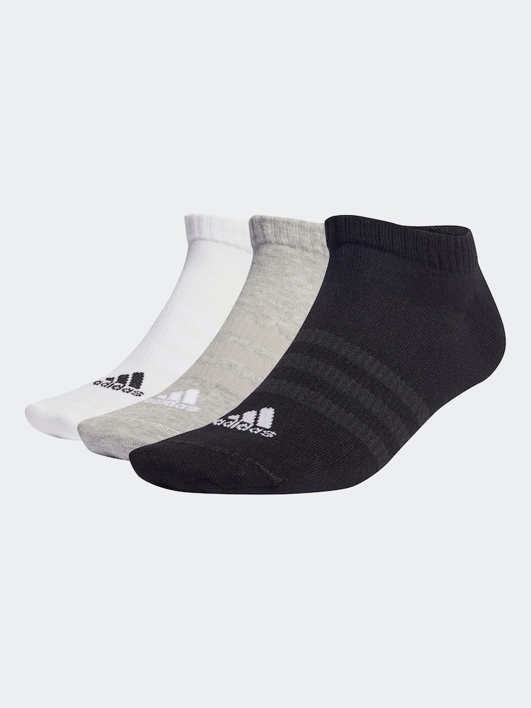 adidas Multi Adult Thin and Light Sportswear Low Cut Socks 3 Pack - Image 1 of 4