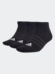 adidas Dark Black Adult Thin and Light Sportswear Low Cut Socks 3 Pack - Image 1 of 5