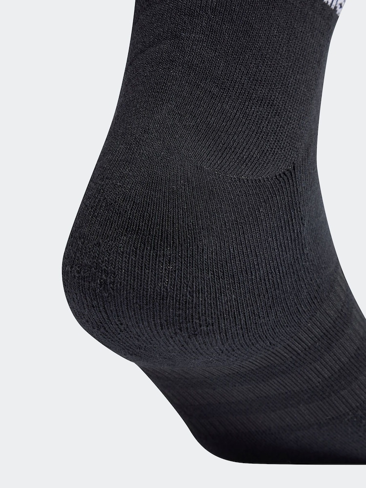 adidas Dark Black Cushioned Sportswear Ankle Socks 3 Pack - Image 4 of 4 adidas Dark Black Cushioned Sportswear Ankle Socks 3 Pack - Image 4 of 4