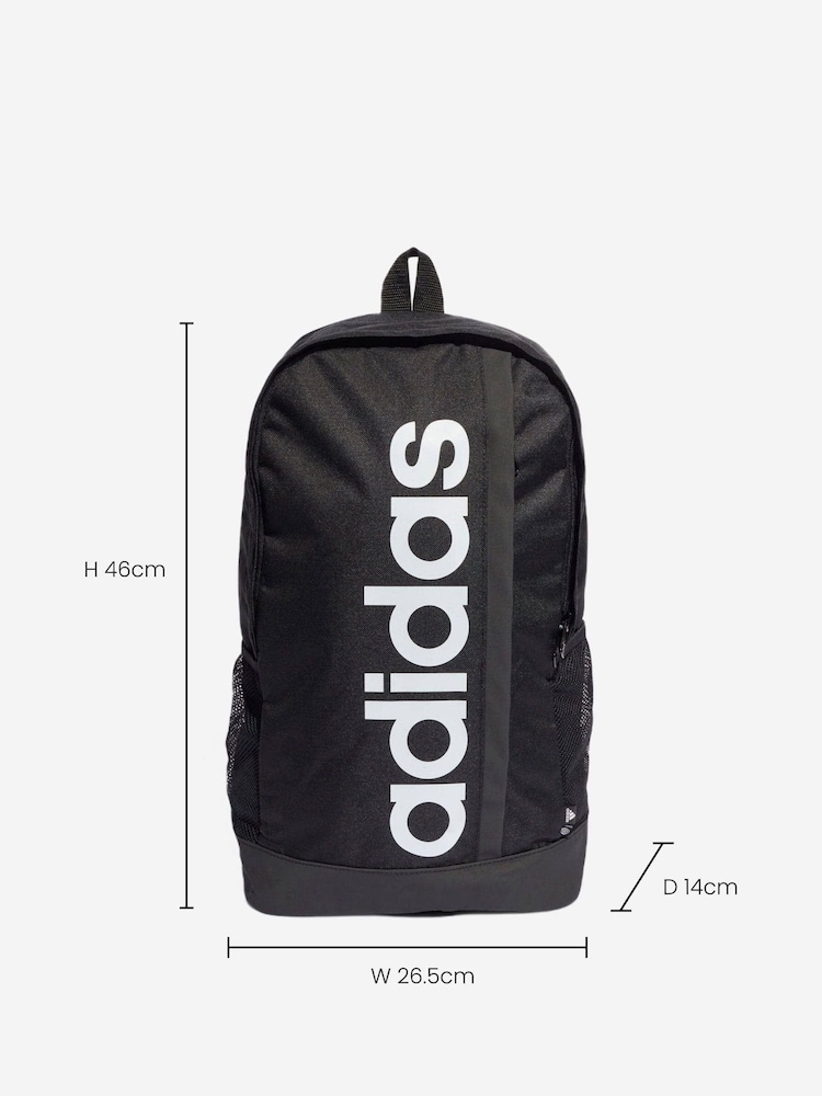 adidas Black Linear Backpack - Image 4 of 6