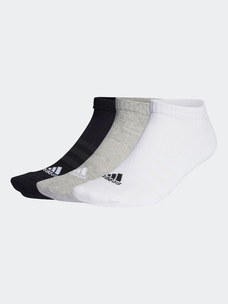 Mehrfarbig - adidas Niedrige, gepolsterte Socken im 3er-Pack - Bild 1 von 4 Mehrfarbig - adidas Niedrige, gepolsterte Socken im 3er-Pack - Bild 1 von 4