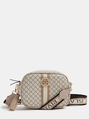 River Island Grey Monogram Webbing Cross-Body Bag - Image 2 of 4