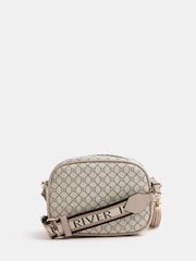 River Island Grey Monogram Webbing Cross-Body Bag - Image 3 of 4
