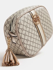 River Island Grey Monogram Webbing Cross-Body Bag - Image 4 of 4
