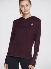 Skechers Purple Godri Harmony Stripe Hoodie - Image 1 of 3