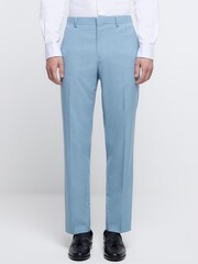River Island Blue Slim Fit Suit Trousers - Image 3 of 5