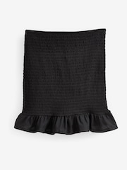 Black Slim Fit Shirred Mini Skirt - Image 5 of 5