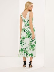 Star by Julien MacDonald Green Scuba Printed V Dress - Image 3 of 5