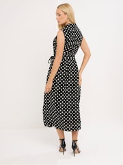 Star by Julien MacDonald Black Spot Print Sleeveless Shirt Dress - Image 3 of 5