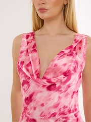 Star by Julien MacDonald Pink Cowl Neck Dress - Image 4 of 5