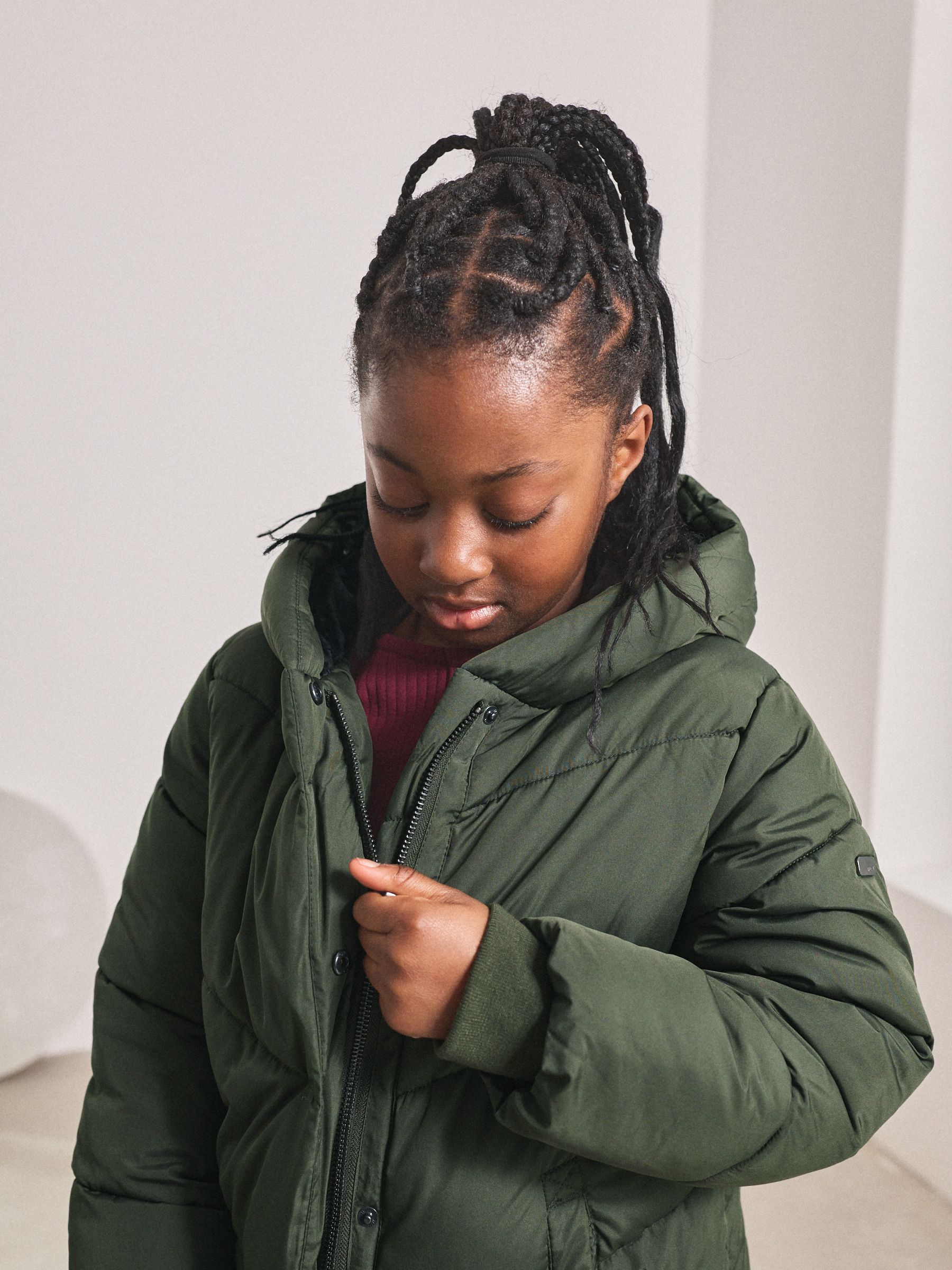 Mahf フード付きジャケット ダークグリーン Mahf フード付きジャケット ダークグリーン