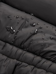 Black Shower Resistant Poncho Padded Coat (3-16yrs) - Image 5 of 11