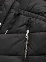 Black Shower Resistant Poncho Padded Coat (3-16yrs) - Image 6 of 11