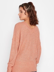 Pink - Long Tall Sally Pullover mit V-Ausschnitt - Bild 4 von 4