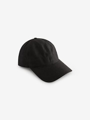 Schwarz - Cap aus Leinenmischung - Bild 2 von 2