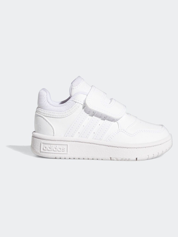 adidas Off White Hoops Trainers - Image 1 of 1
