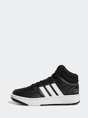 adidas Black/White Hoops Mid Trainers - Image 8 of 9