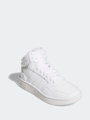adidas White Hoops Mid Trainers - Image 2 of 9