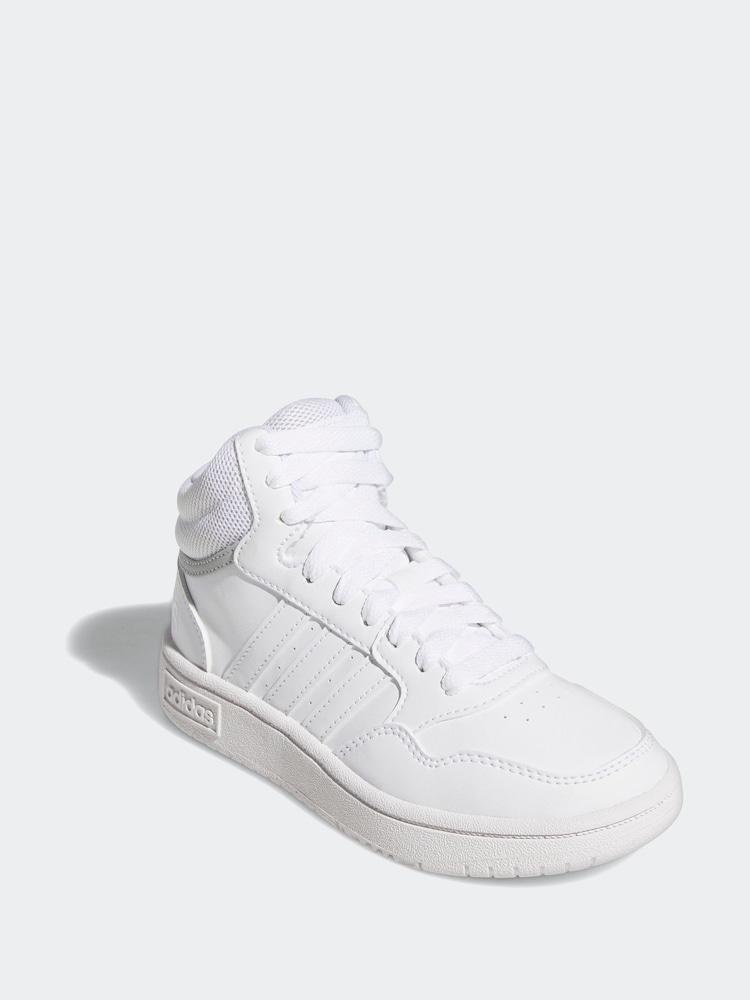 adidas White Hoops Mid Trainers - Image 2 of 9
