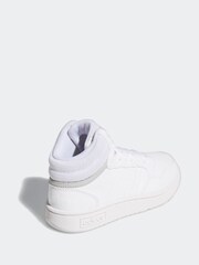 adidas White Hoops Mid Trainers - Image 3 of 9