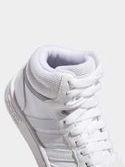 adidas White Hoops Mid Trainers - Image 8 of 9