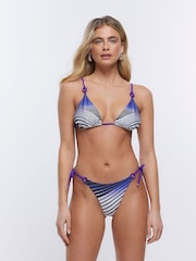 River Island Dark Blue Side Zebra Briefs - Image 1 of 5