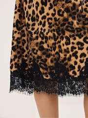 Star by Julien MacDonald Brown Lace Trim Satin Skirt - Image 5 of 6